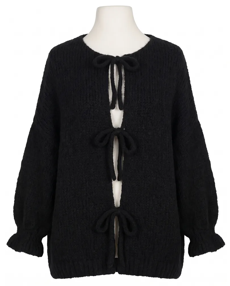 Strickjacke Oversize in  schwarz von Made in Italy (Bild 1)