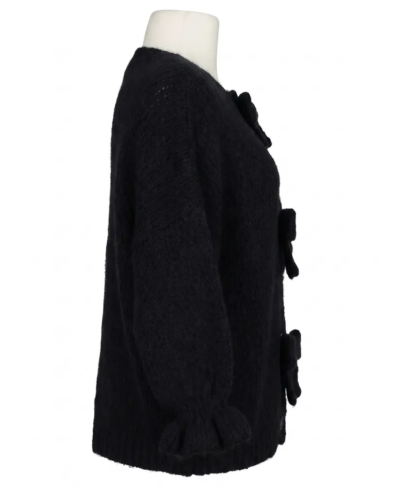 Strickjacke Oversize in  schwarz von Made in Italy (Bild 2)