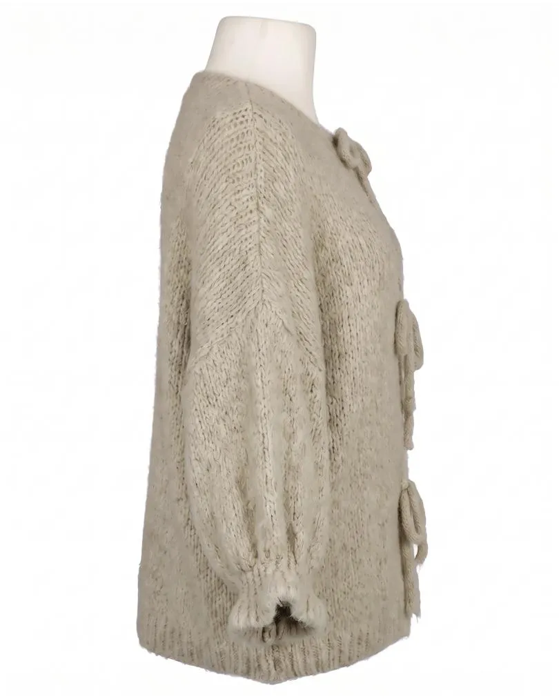 Strickjacke Oversize in  taupe von Made in Italy (Bild 2)