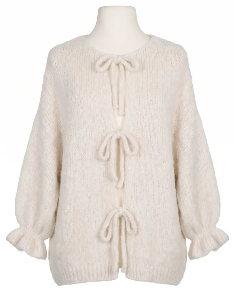Strickjacke Oversize in wollwei� von Made in Italy