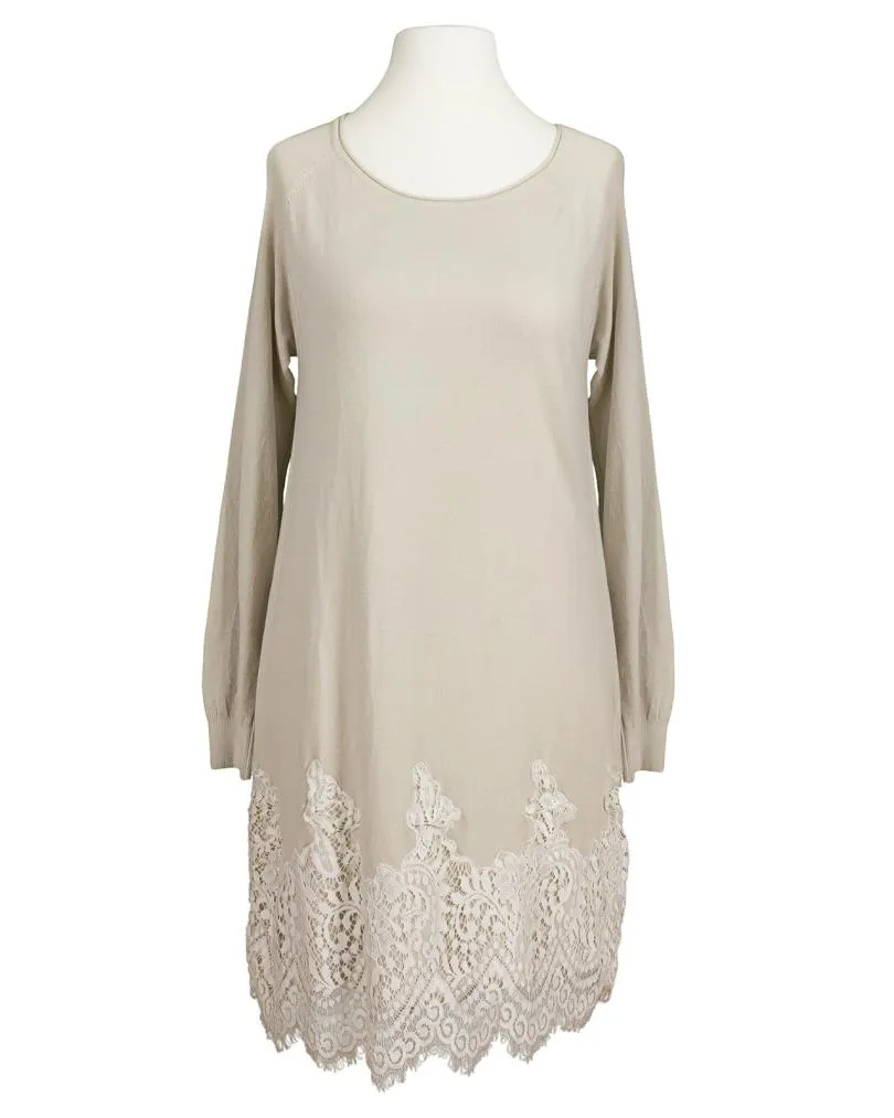 Strickkleid mit Spitze in  beige von Spaziodonna (Bild 1)