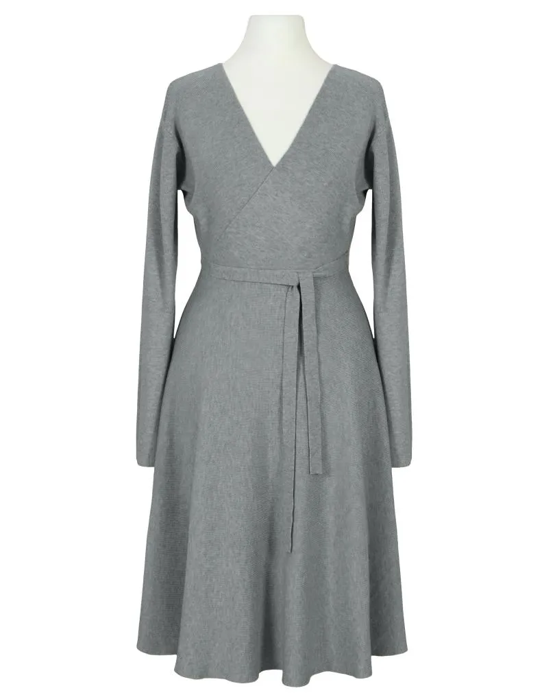 Strickkleid Wickeloptik in  grau von Made in Italy (Bild 1)