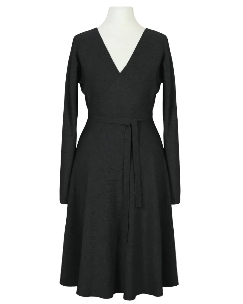 Strickkleid Wickeloptik in  schwarz von Made in Italy (Bild 1)