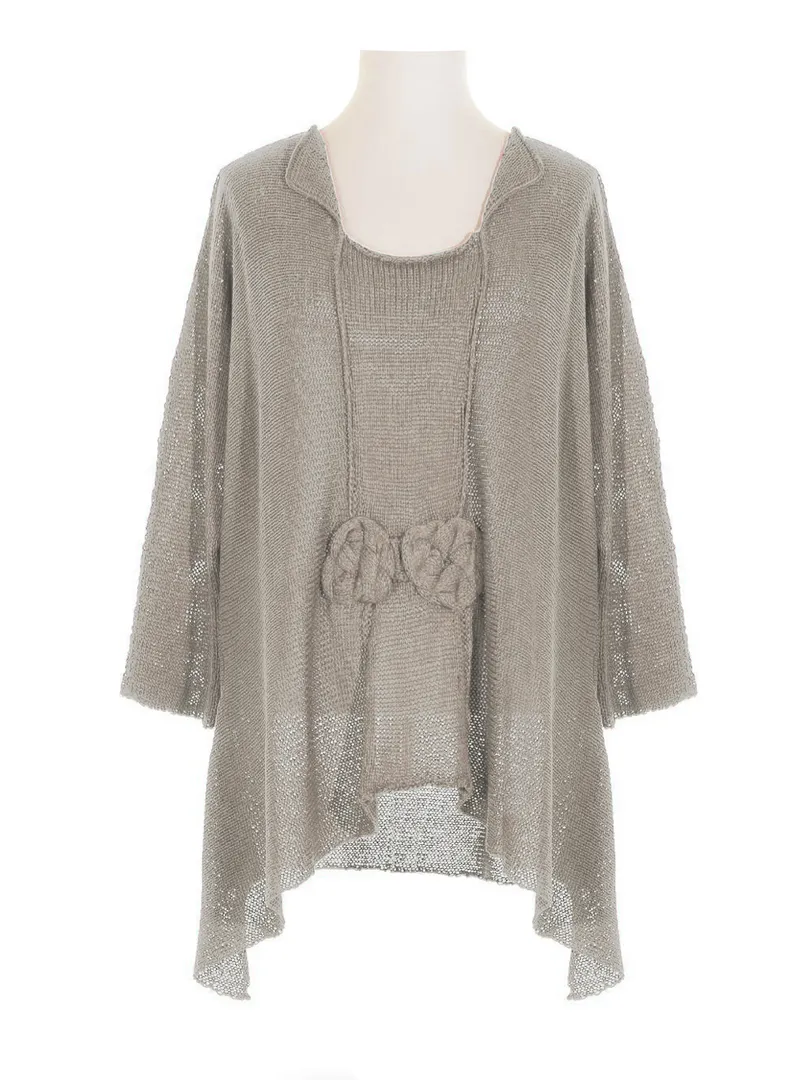 Pullover Tunika Stil in  taupe von Amandine (Bild 1)