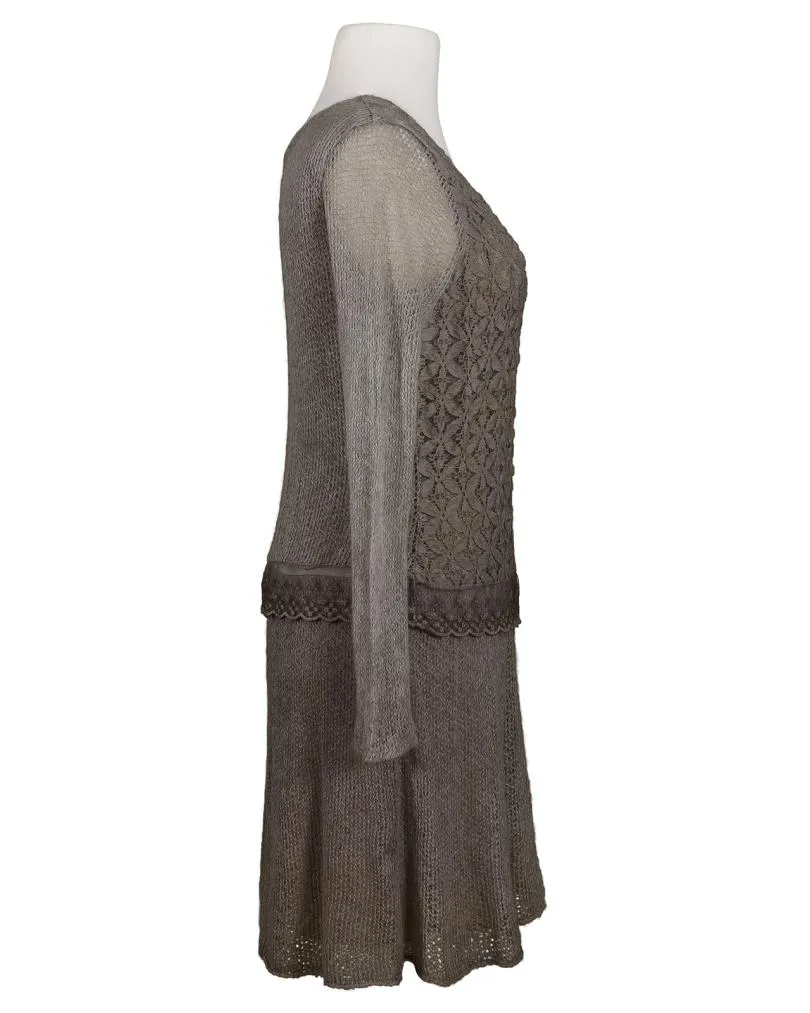 Strickkleid mit Spitze in  braun von Diana (Bild 2)