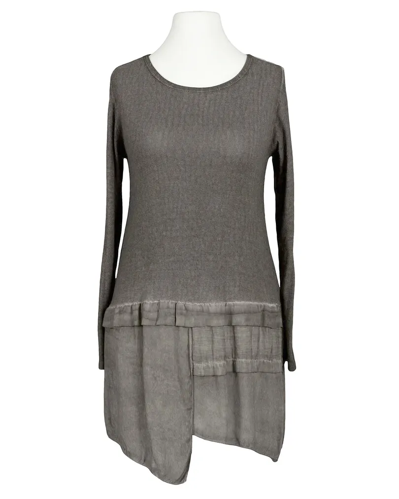 Stricktunika mit Volant in  braun von Spaziodonna (Bild 1)
