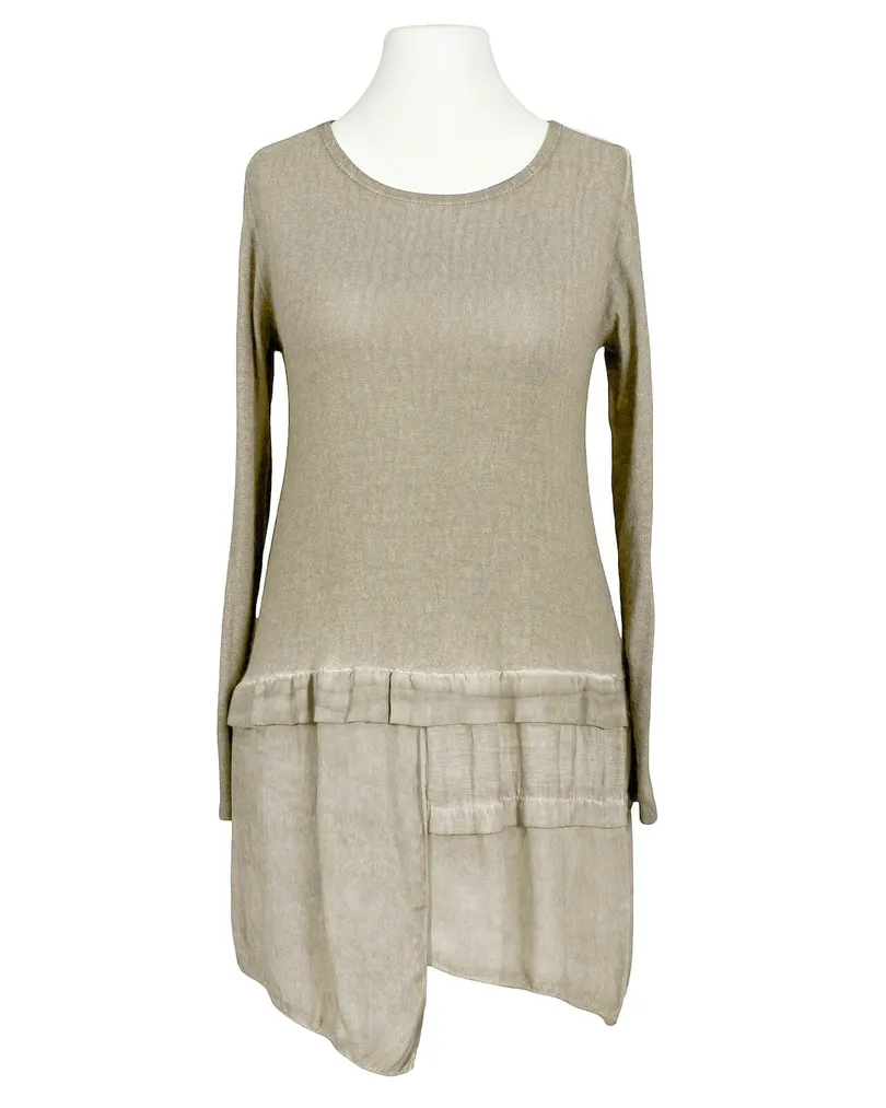 Stricktunika mit Volant in  taupe von Spaziodonna (Bild 1)