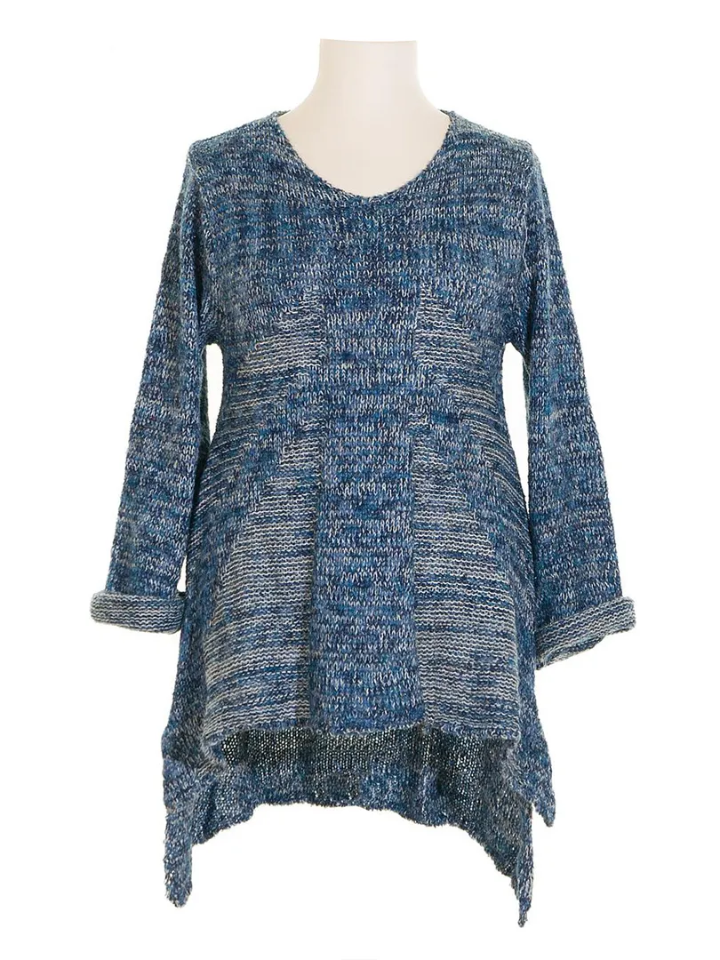 Pullover Tunikastil in  blau von Amandine (Bild 1)
