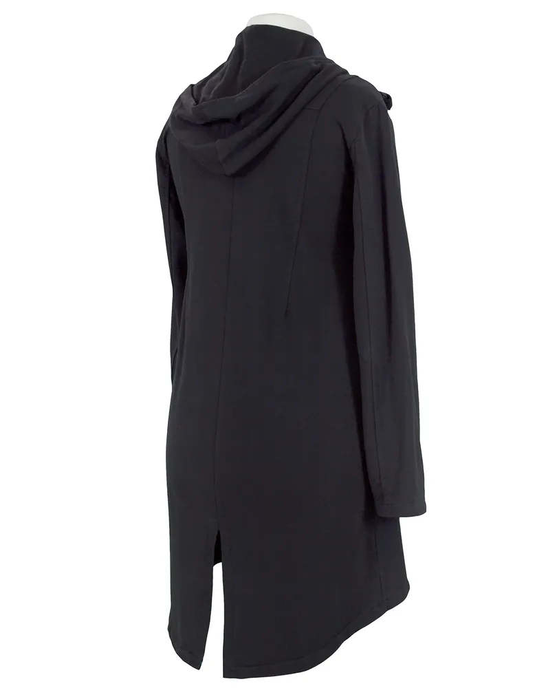 Sweatjacke mit Kapuze in  schwarz von ever new fashion (Bild 2)