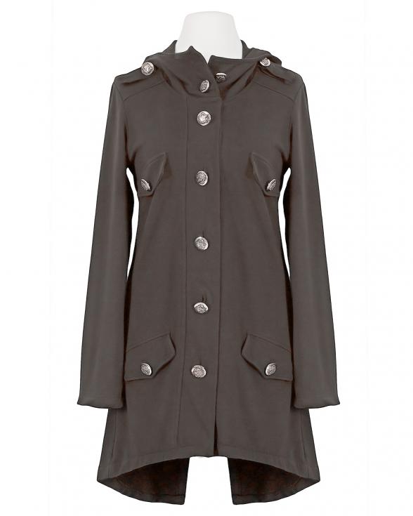 Sweatjacke mit Kapuze in braun von ever new fashion