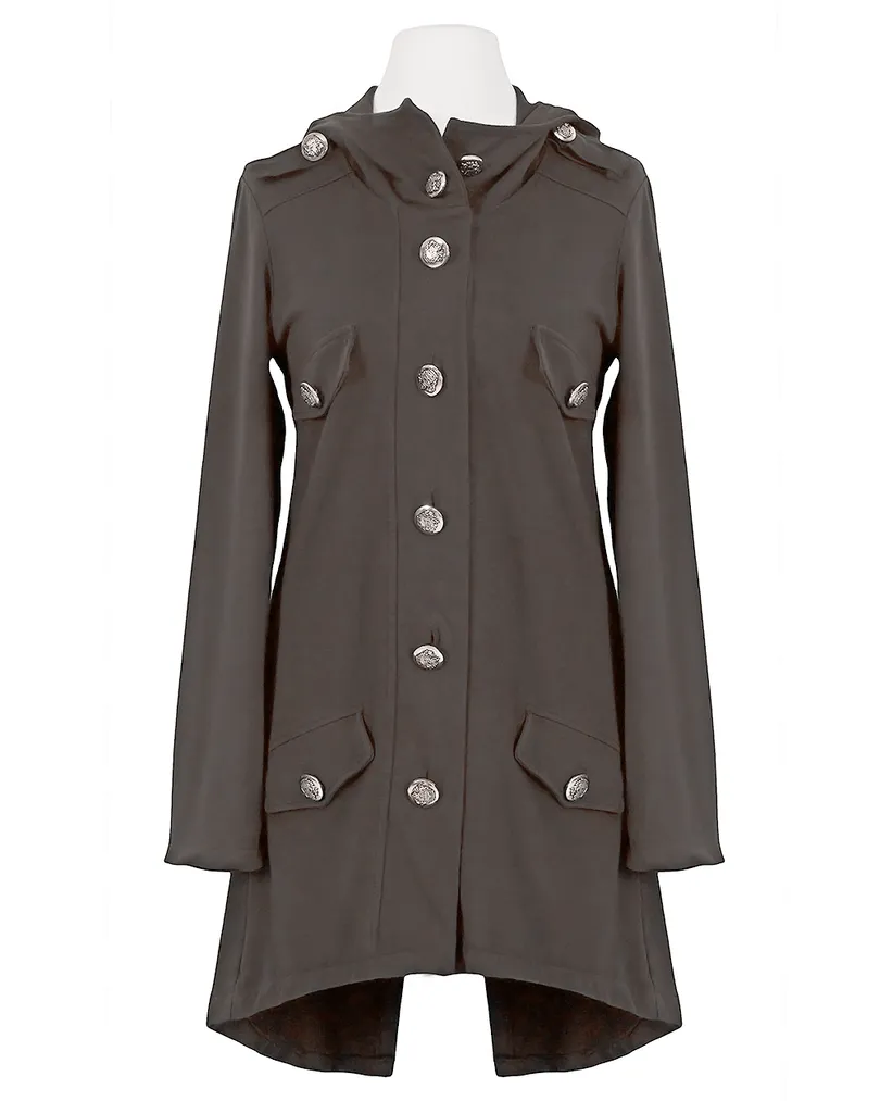 Sweatjacke mit Kapuze in  braun von ever new fashion (Bild 1)