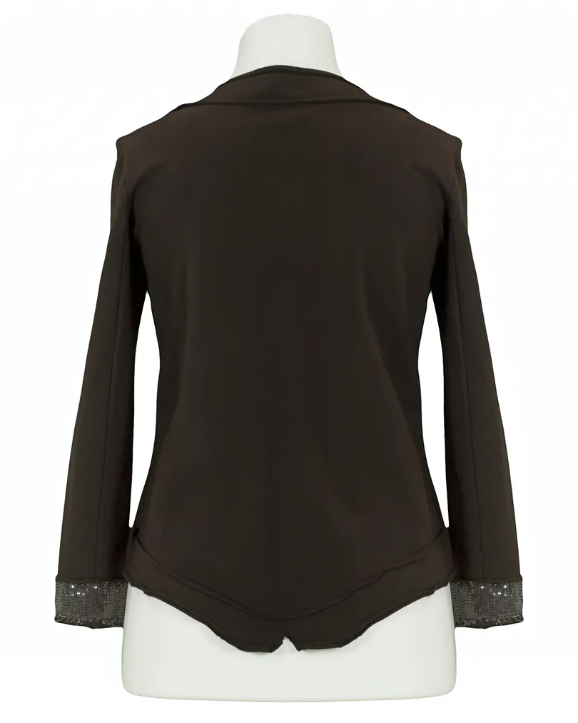 Sweatjacke mit Pailletten in  braun von RESTART (Bild 3)