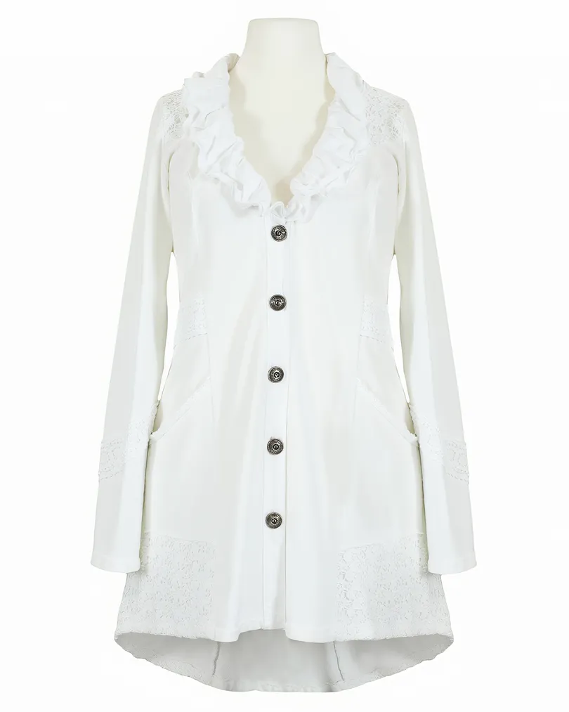 Sweatjacke mit Spitze in  wei� von les freres (Bild 1)