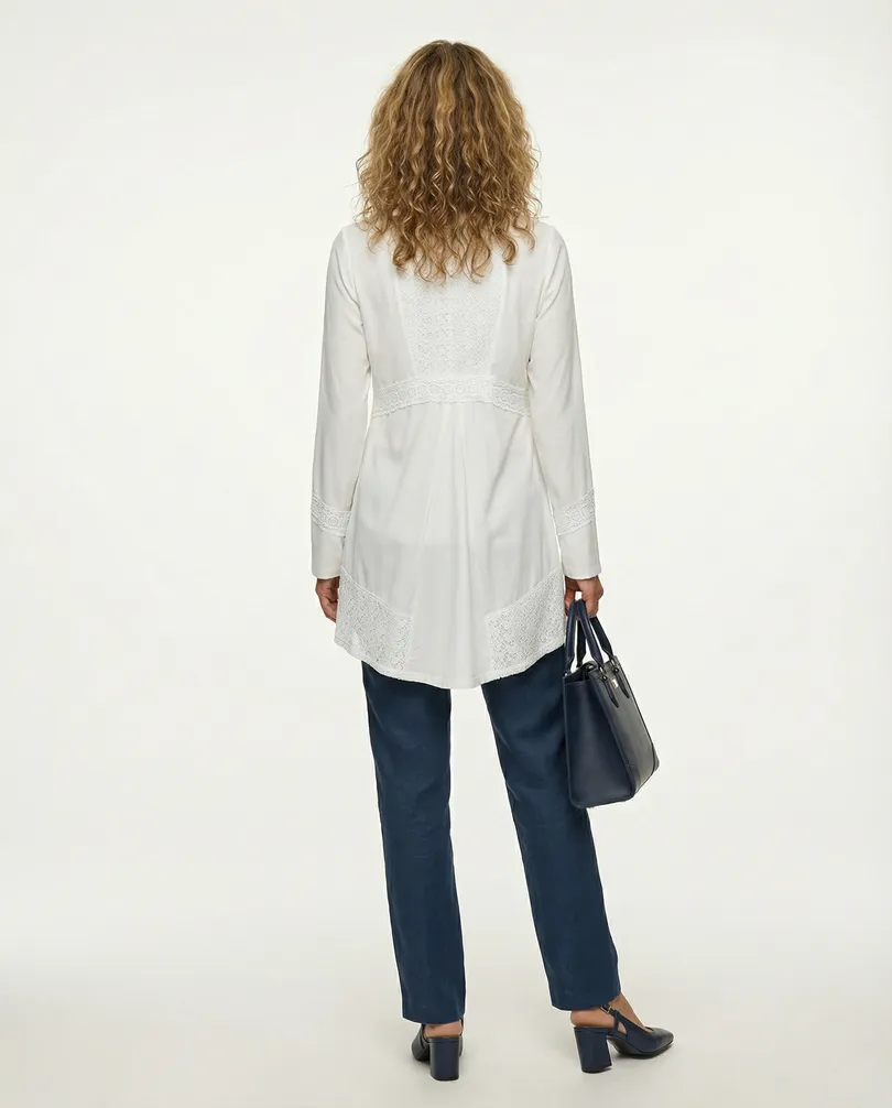 Sweatjacke mit Spitze in  wei� von les freres (Bild 5)