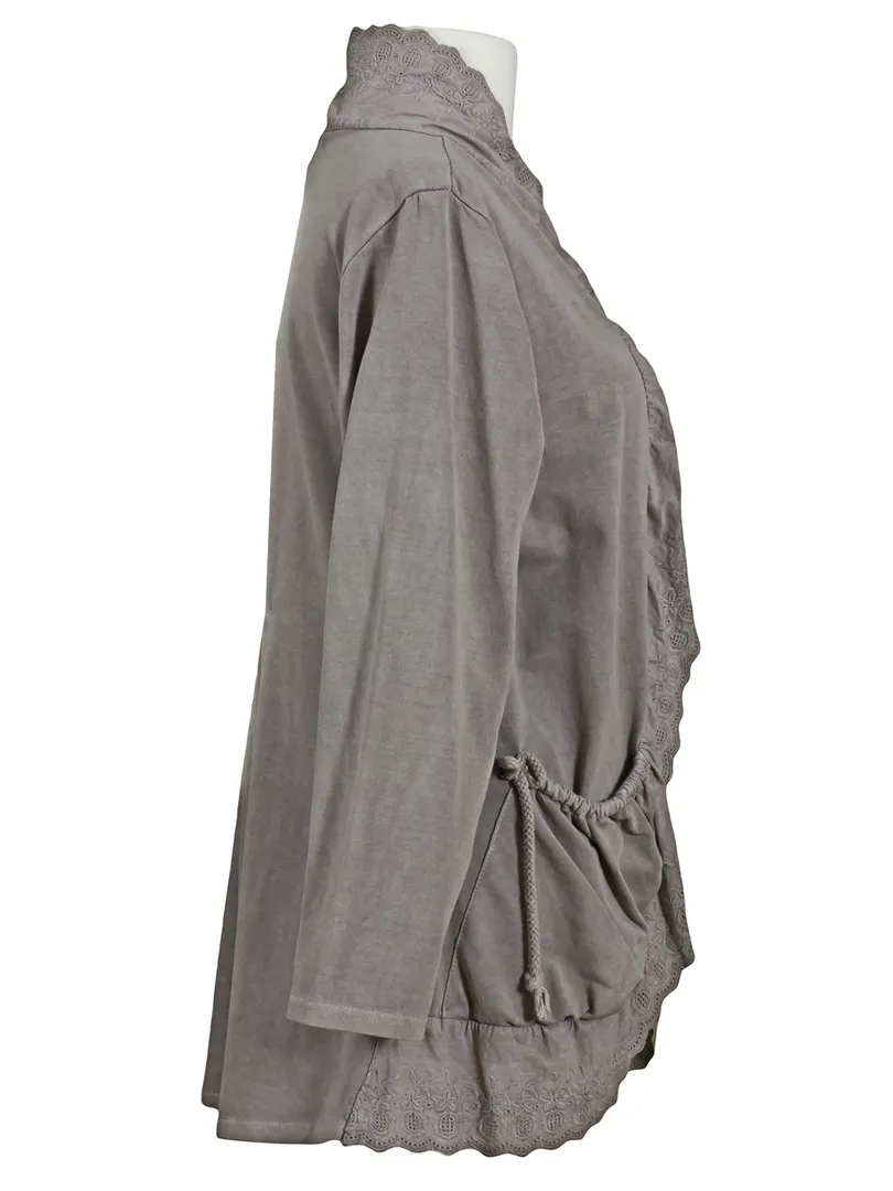 Cardigan mit Spitze in  braun von Diana (Bild 2)