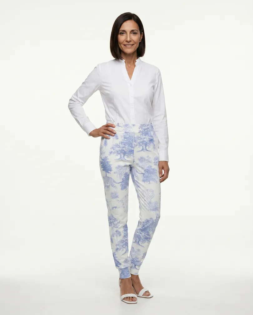 Sweatpants Floral in  blau von Made in Italy (Bild 3)