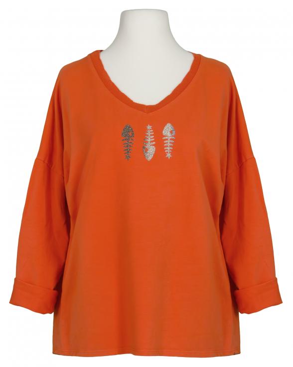 Sweatshirt mit Print in orange von Michelle