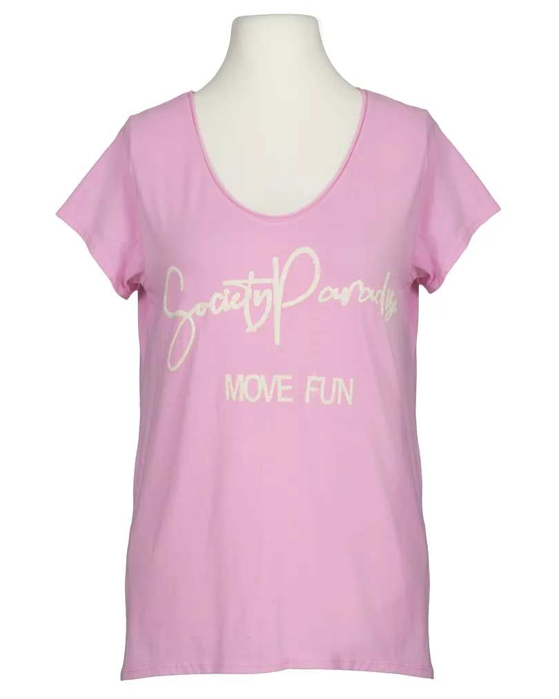 T-Shirt Baumwolle in  rosa von Made in Italy (Bild 1)