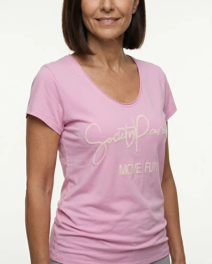 T-Shirt Baumwolle in  rosa von Made in Italy (Bild 4)