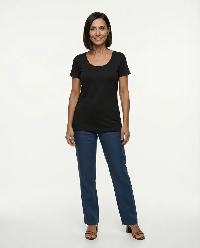 T-Shirt kurzarm in  schwarz von Missy (Bild 2)