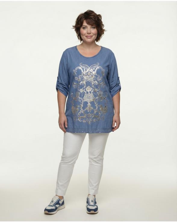 T-Shirt mit Print in  blau von Fashion Line (Bild 1)