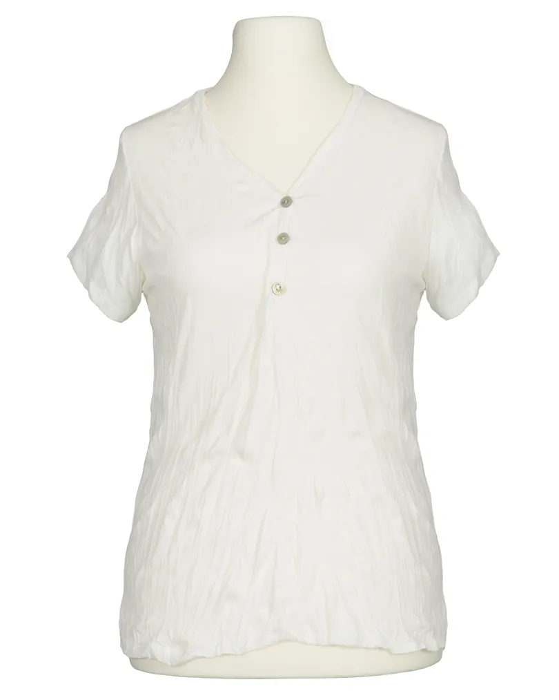 T-Shirt V-Ausschnitt in  ecru von Made in Italy (Bild 1)