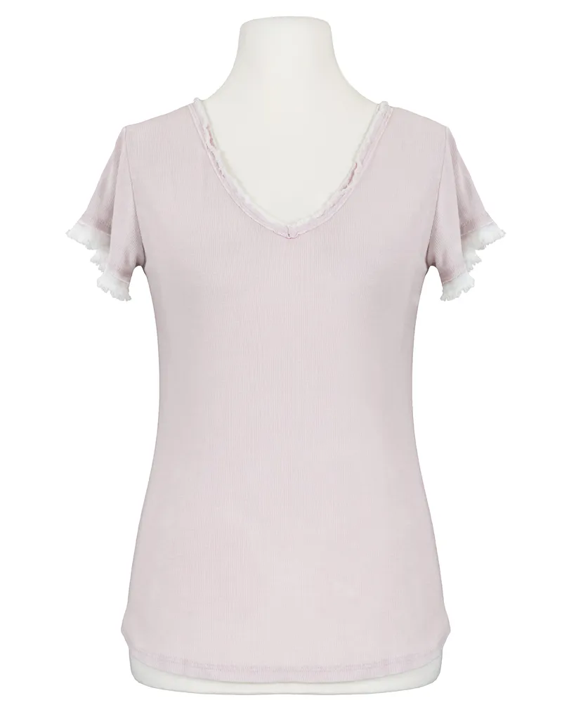T-Shirt V-Ausschnitt in  rosa von Monday Afternoon (Bild 1)