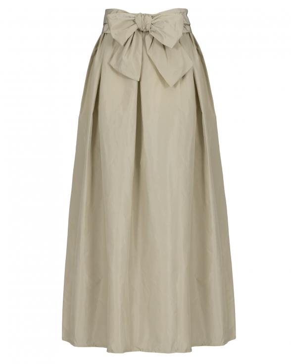 Taftrock Maxi in beige von Made in Italy