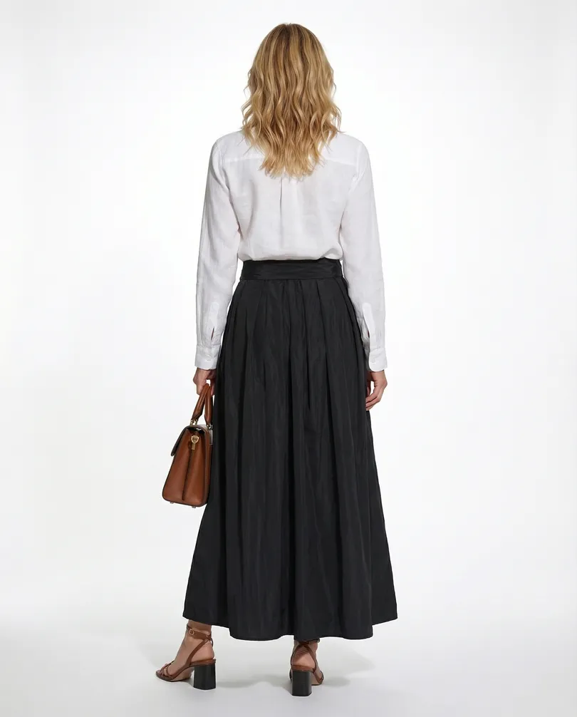 Taftrock Maxi in  schwarz von Made in Italy (Bild 4)