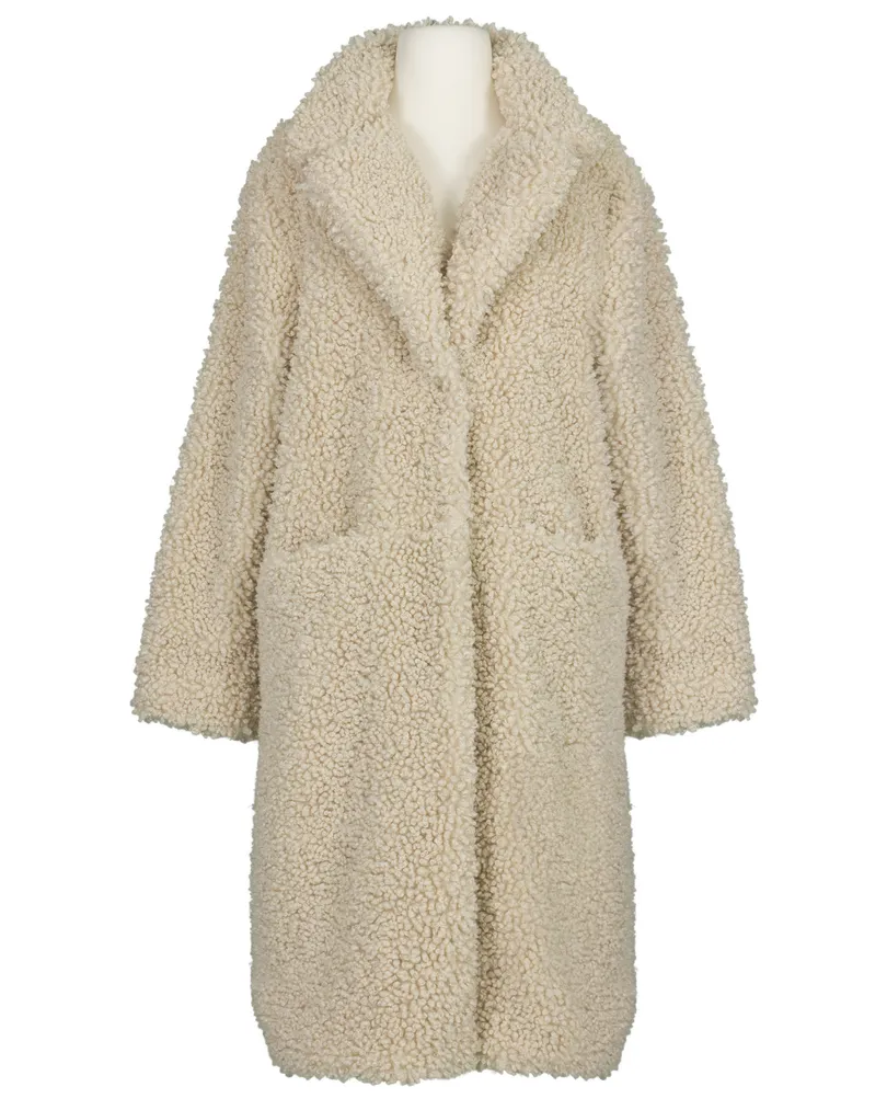 Teddymantel in beige von Made in Italy