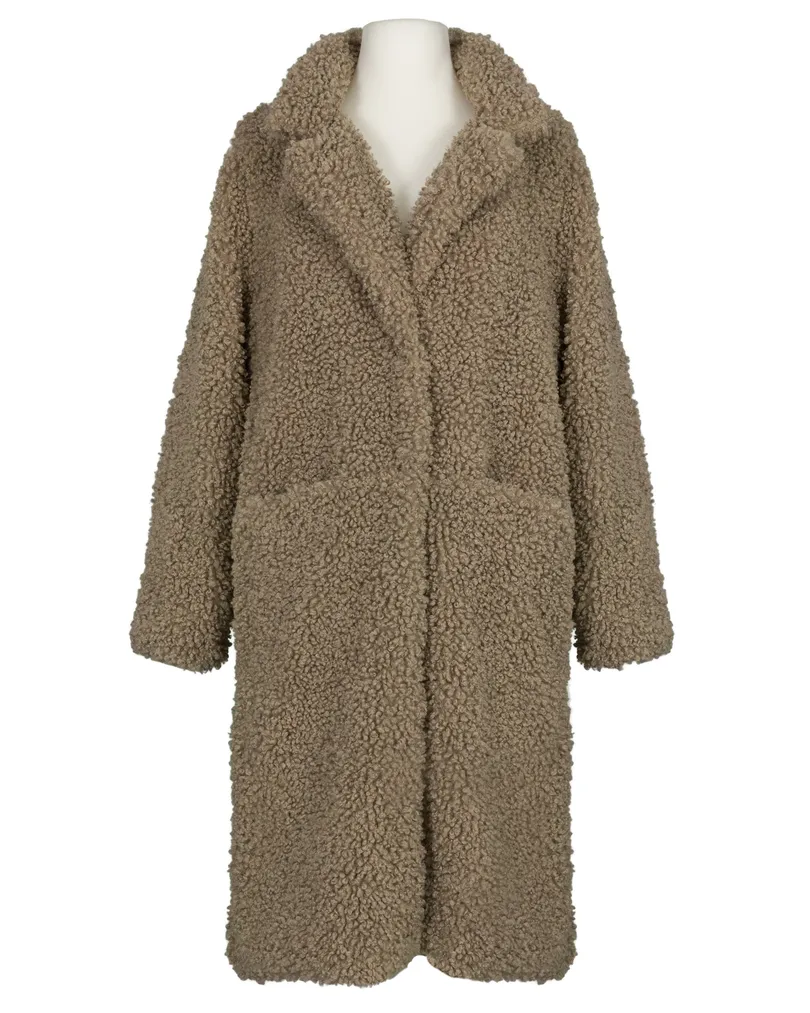 Teddymantel in braun von Made in Italy
