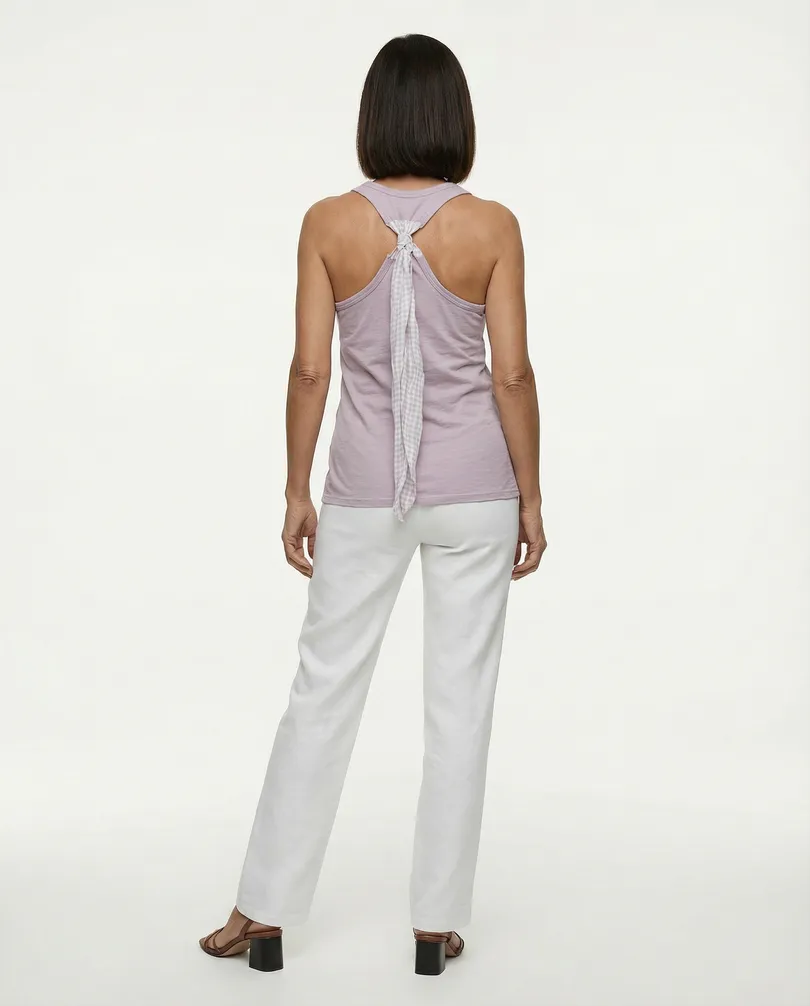 Top Baumwolle in  helllila von fashion made in italy (Bild 4)