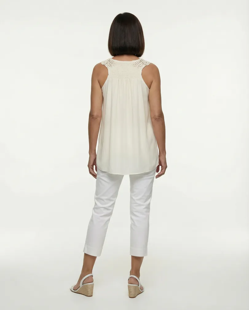 Top mit H�kelspitze in  creme von Sophyline (Bild 4)
