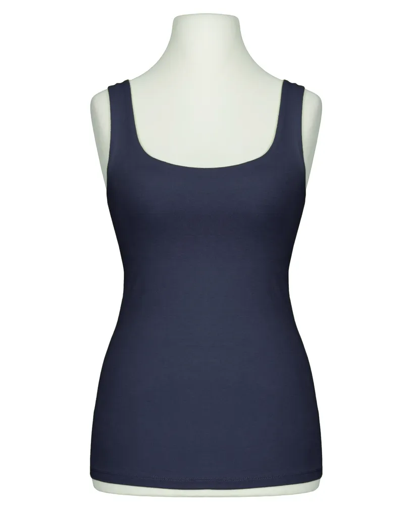Top Viskose in dunkelblau von Made in Italy