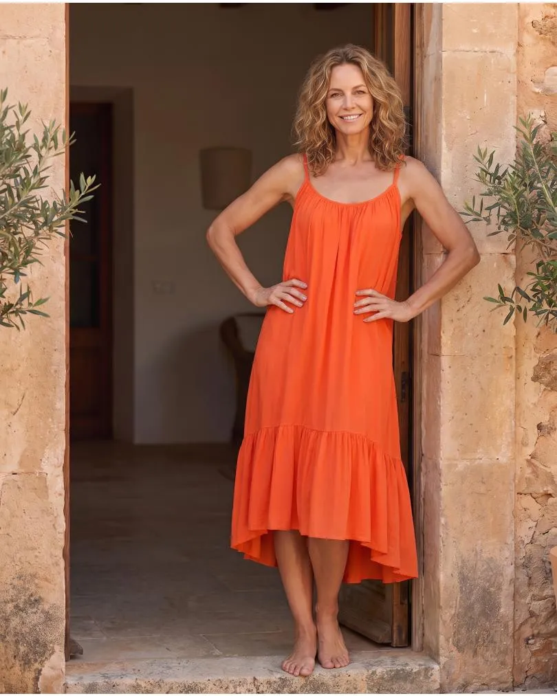 Tr�gerkleid in  orange von Made in Italy (Bild 5)