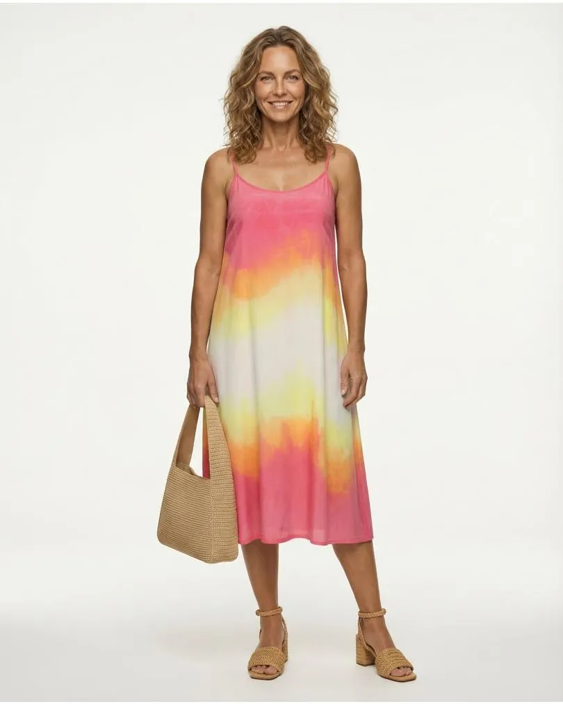 Tr�gerkleid Batik in  koralle von Spaziodonna (Bild 2)