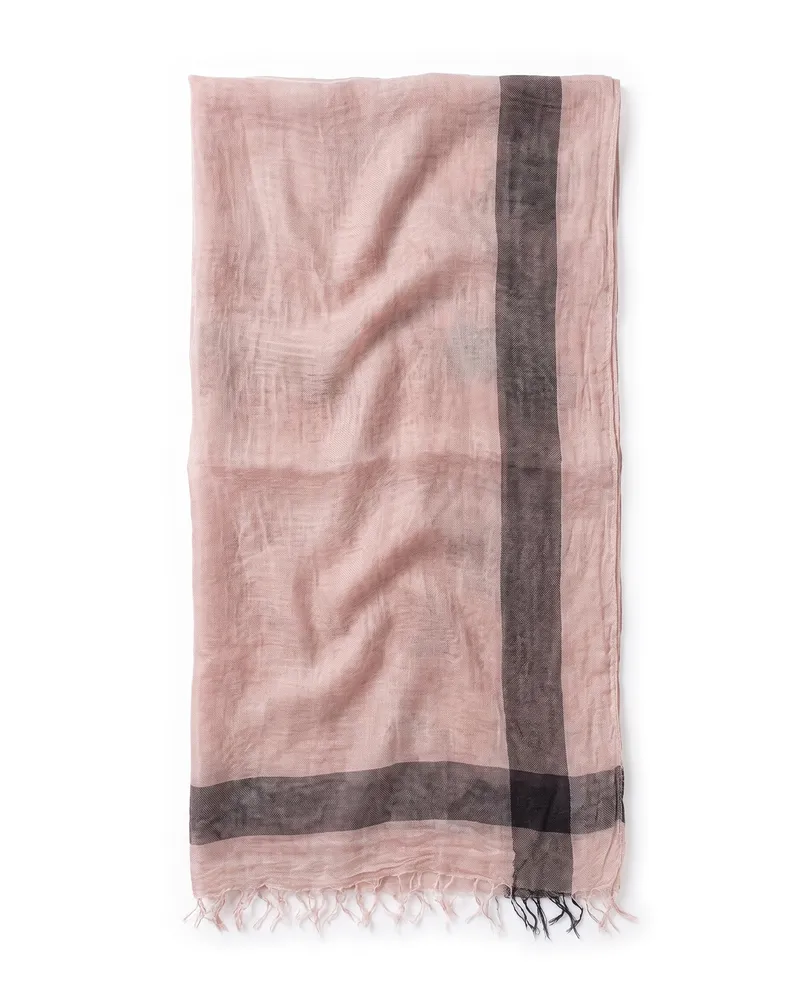 Tuch Streifenmuster in altrosa von fashion made in italy