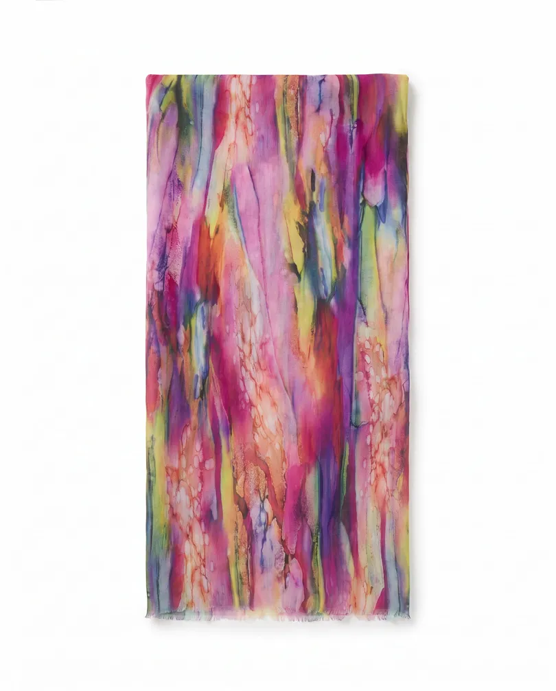 Tuch Aquarell Print in bunt von FASHION
