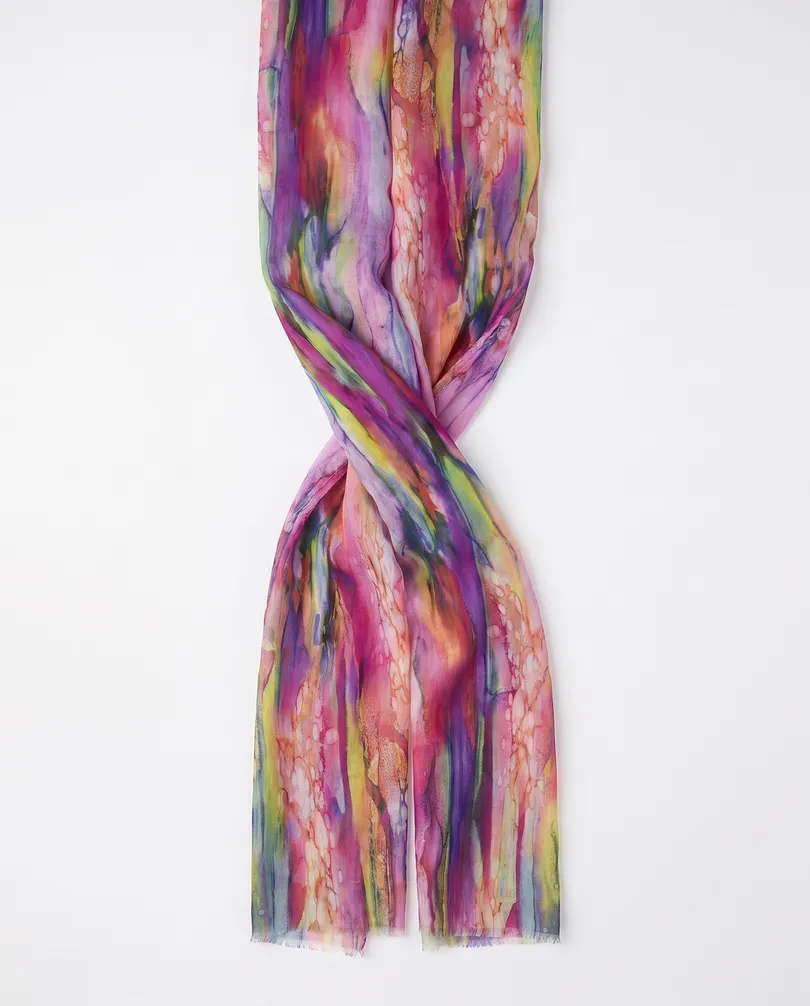 Tuch Aquarell Print in  bunt von FASHION (Bild 2)