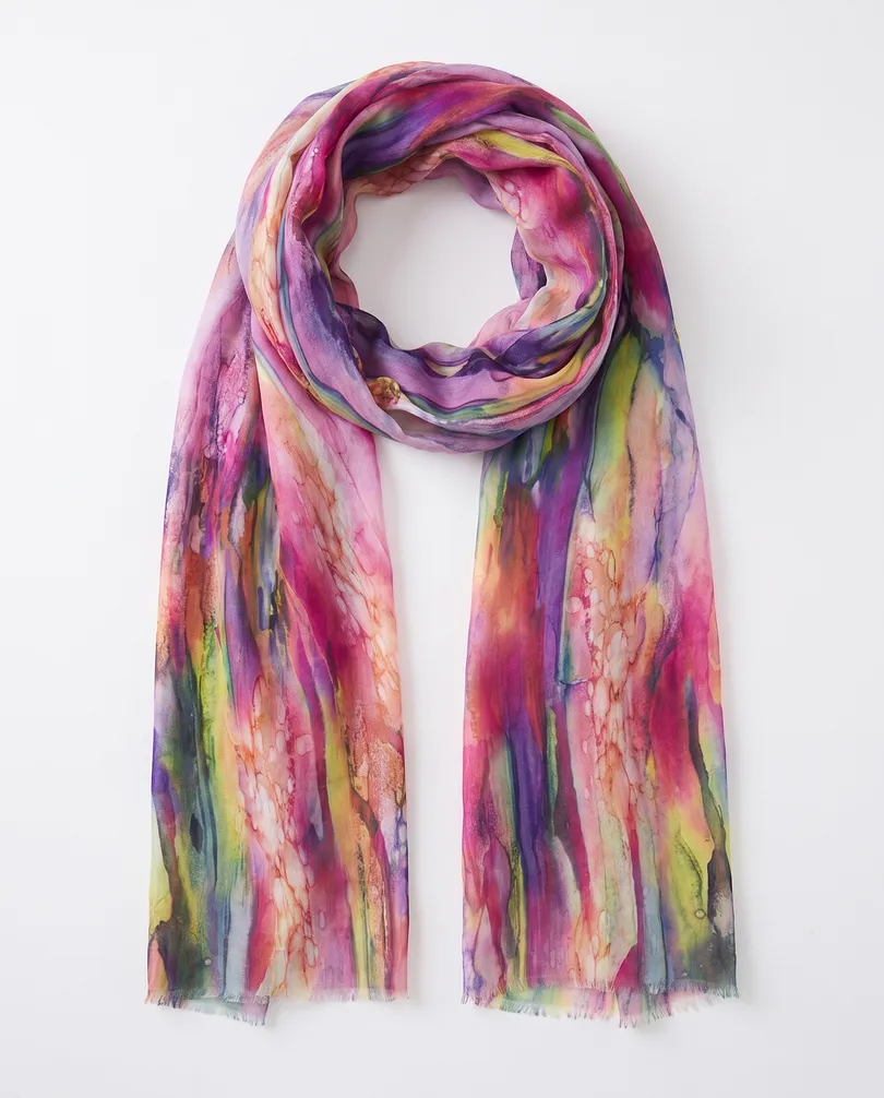 Tuch Aquarell Print in  bunt von FASHION (Bild 3)