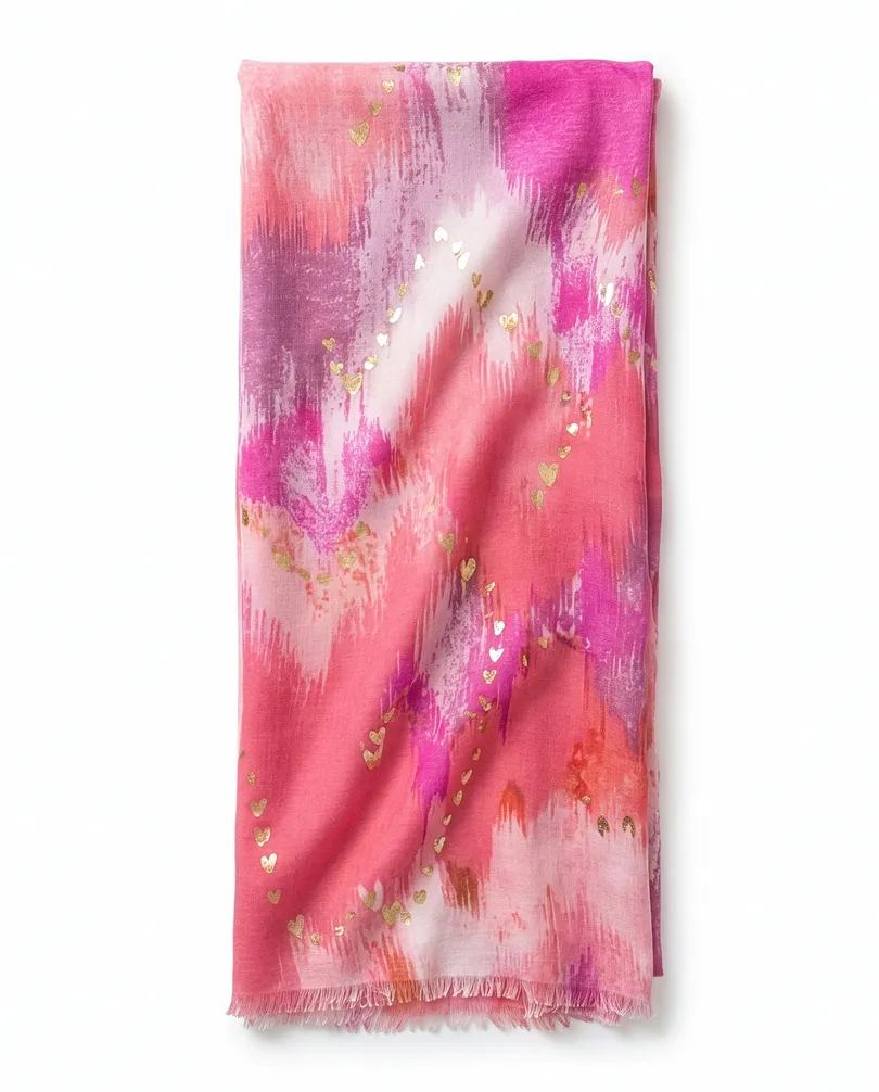 Tuch mit Glanzeffekt in pink von fashion made in italy