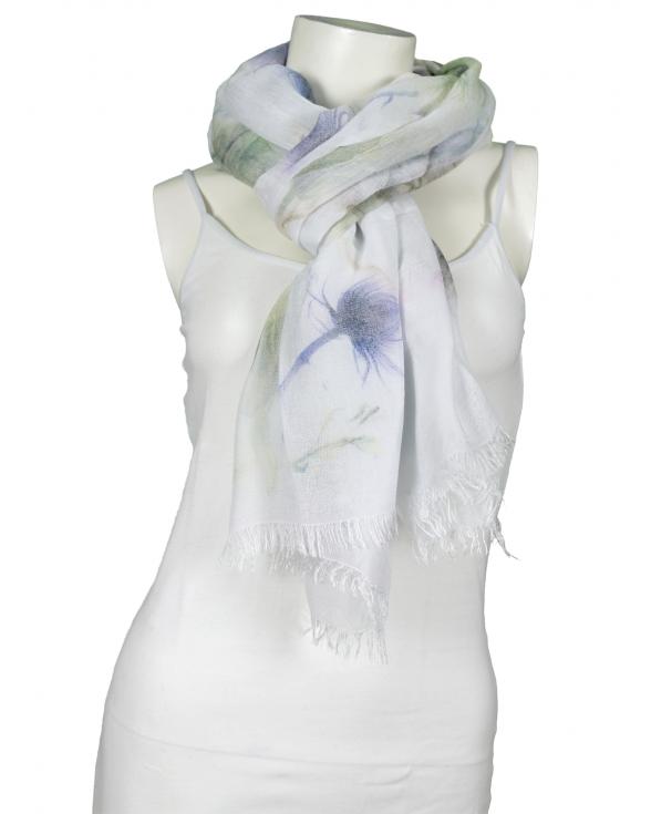 Tuch mit Print Floral in  weiss von fashion made in italy (Bild 1)