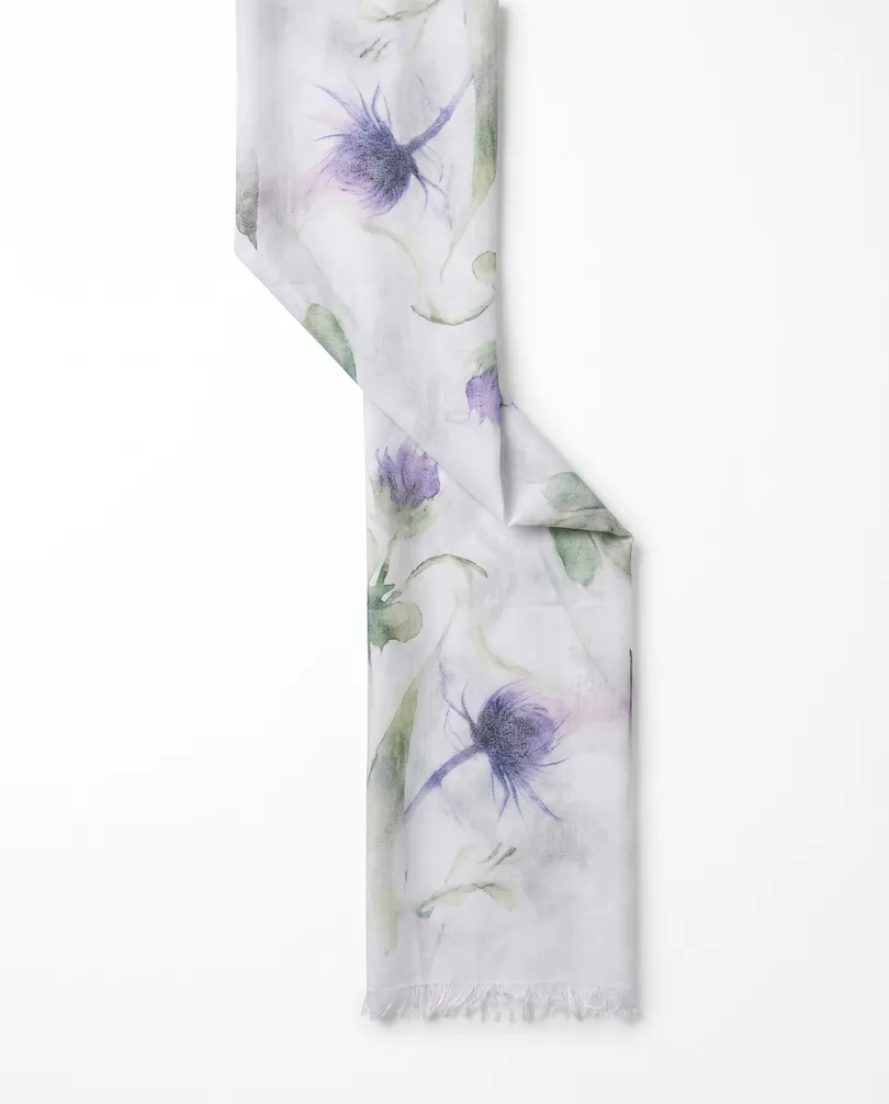Tuch mit Print Floral in  wei� von fashion made in italy (Bild 2)