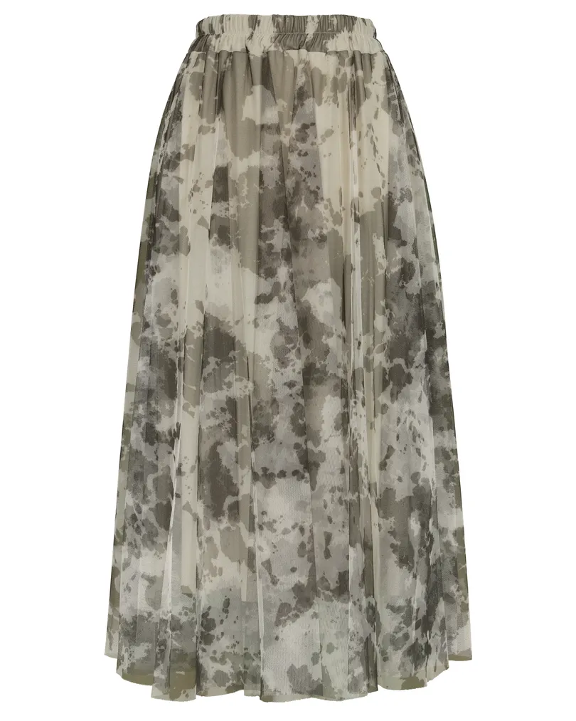 T�llrock Cloud Print in braun von Made in Italy