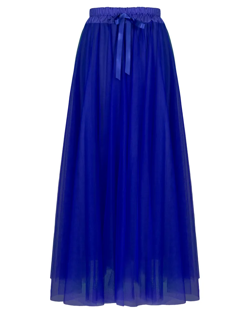 T�llrock einlagig in royalblau von Made in Italy