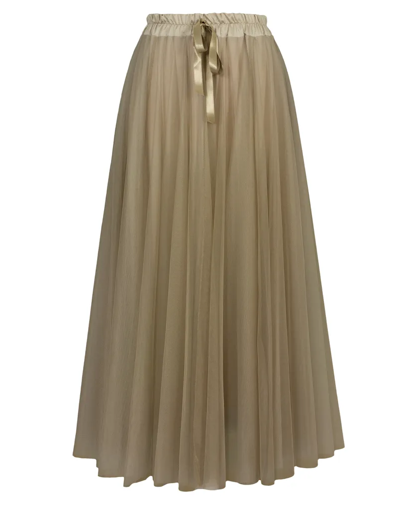 T�llrock einlagig in sand von Made in Italy