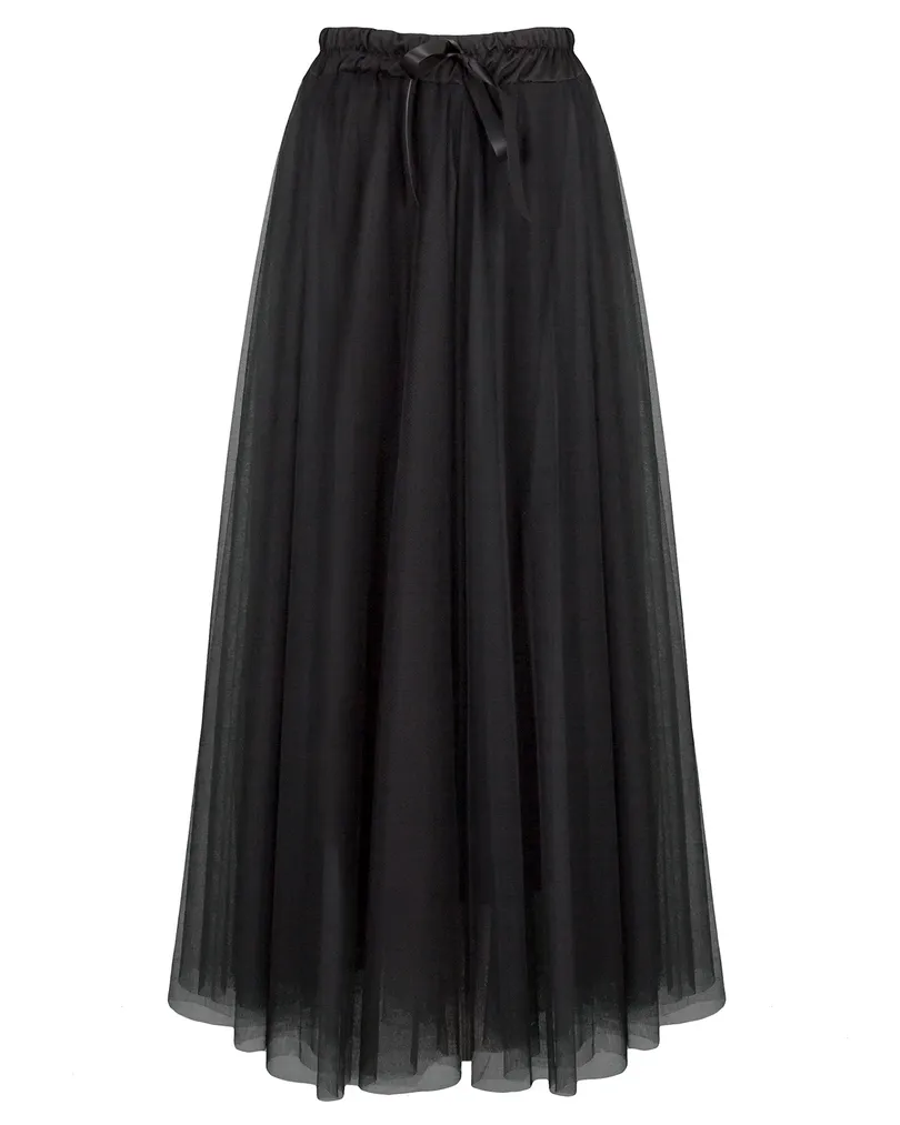 T�llrock einlagig in schwarz von Made in Italy