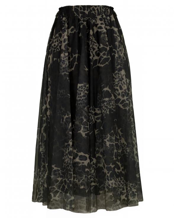 Tllrock mit Leoprint in schwarz von Made in Italy