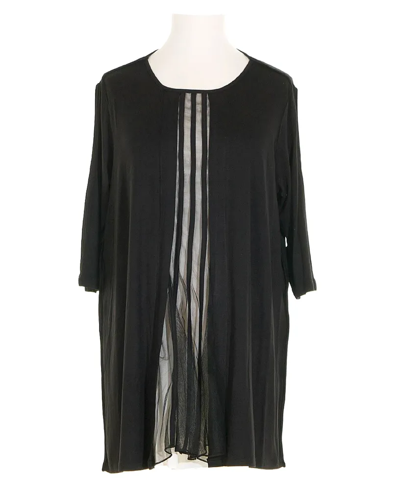 Tunika Shirt mit T�ll in  schwarz von CN-G (Bild 1)
