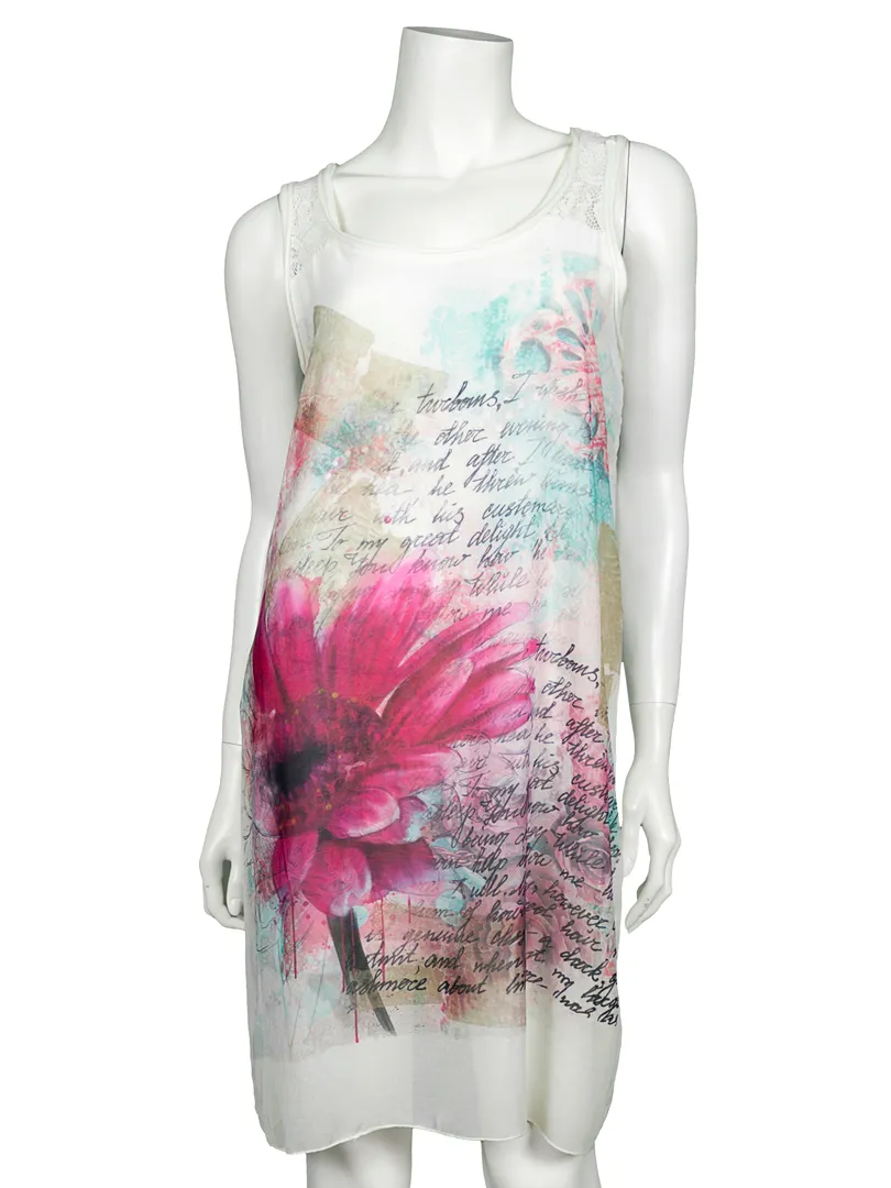 Tunika Chiffon in  milchwei� von Spaziodonna (Bild 1)